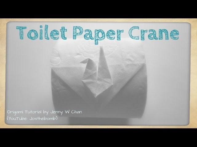 DIY Toilet Paper Origami Crane - Origami Fun - How to Fold Origami Crane From Toilet Paper Roll