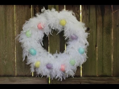 Easter Egg Feather Wreath