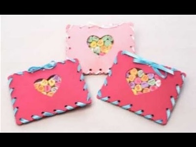 Easy Valentine's Day Craft - Sewn Candy Pouches