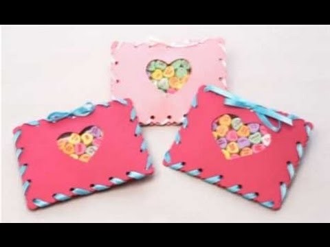 Easy Valentine's Day Craft - Sewn Candy Pouches