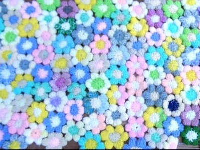 How To Crochet Puff Stitch Flowers #15