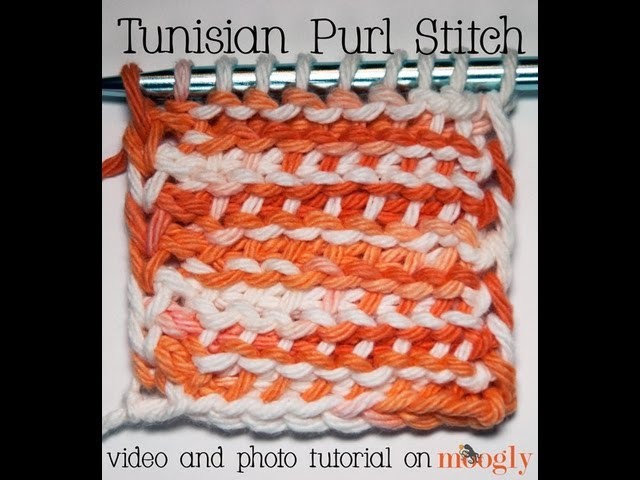 How to Crochet: Tunisian Purl Stitch