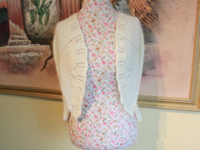 How to knit two piece bolero with lace pattern