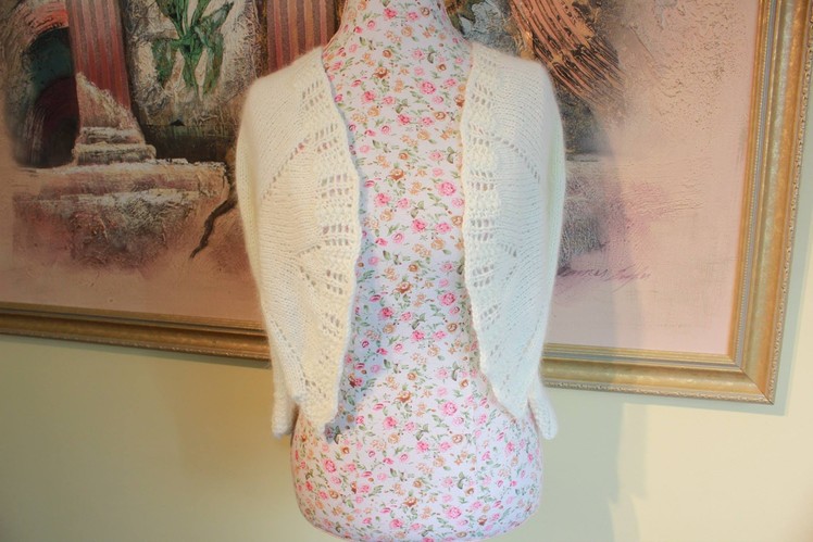 How to knit two piece bolero with lace pattern