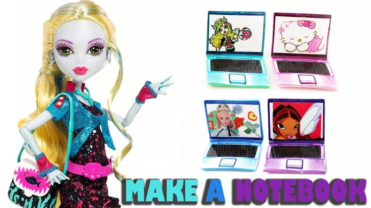 How to make a doll notebook or laptop computer  - Doll crafts