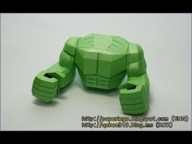 How to make Lego Hulk Papercraft - 4. Body
