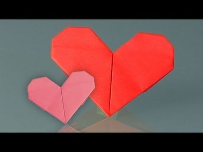 Learn origami, how to make a paper heart