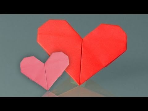Learn origami, how to make a paper heart