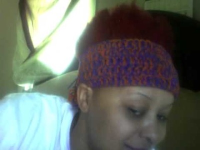 My Crochet Head Hugger HeadBand Thinngy LOL!!!!!! Yea So Serious. . .