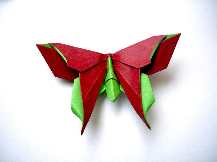 Origami butterfly . Easy to do. Ideas for romantic gift. Wall and table decoration