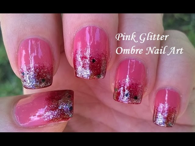 Pink Glitter Ombre Nail Art Tutorial - DIY Elegant Sponge Nails Design