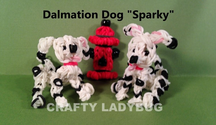 Rainbow Loom Charm DALMATIAN DOG Advanced Tutorial by Crafty Ladybug