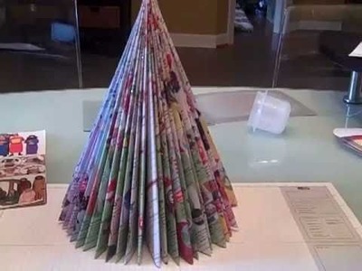 Recycled Magazine Tree as seen on Martha Stewart