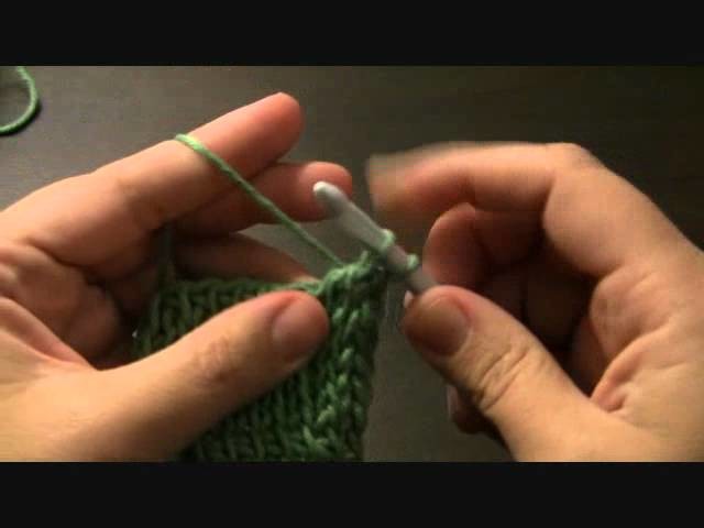 Repairing dropped Tunisian crochet stitches.wmv