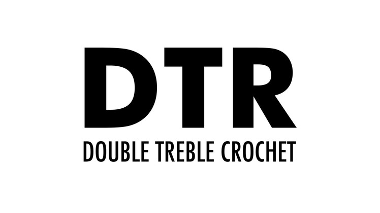 The Double Treble Crochet Stitch (dtr):: Crochet Abbreviation :: Right Handed