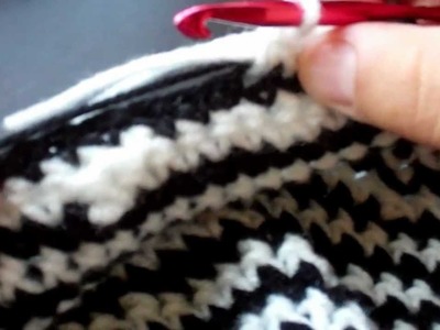 Tutorial-Crochet Zebra Beanie (Part-2)