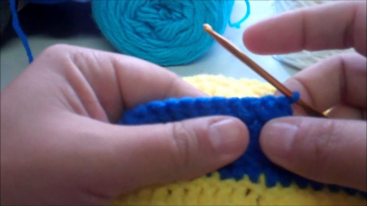 Tutorial How to crochet 9-12 month old Minion Beanie. By Sabrina