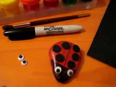 Arts and Crafts. Rock ladybirds