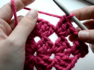 Basic Crochet Lessons  - How to make the traditional granny square - Part 3