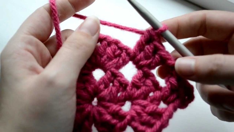Basic Crochet Lessons  - How to make the traditional granny square - Part 3
