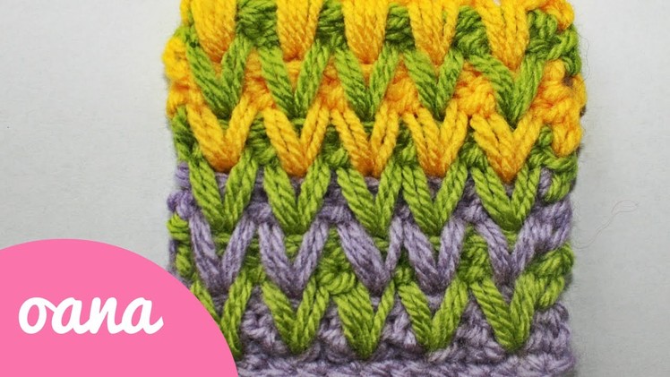 Crochet color spike stitch
