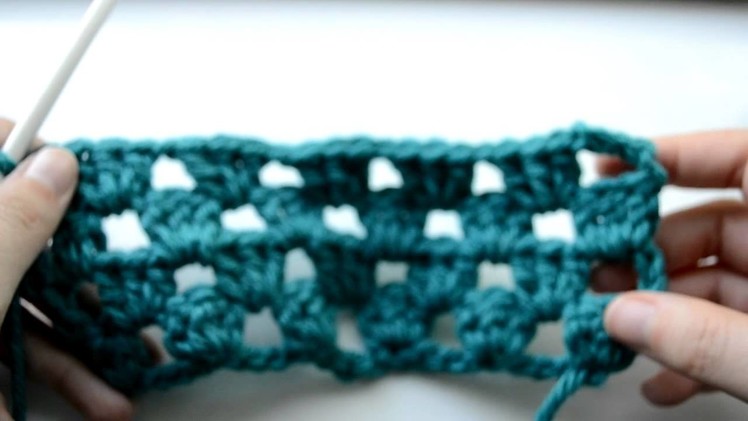 Crochet Lessons  - How to work straight rows based on the granny square - Part 4