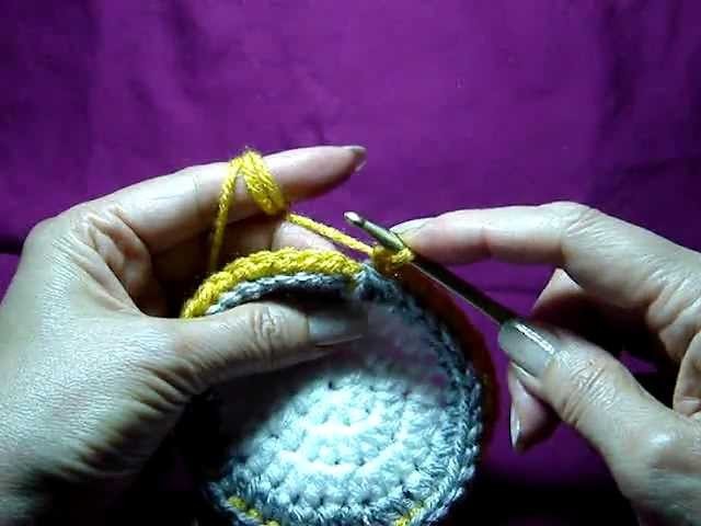 Crochet stitches: Bpsc (Back Post single crochet)