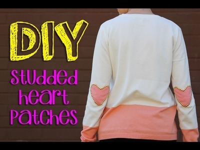 DIY Elbow Studded Heart Patches