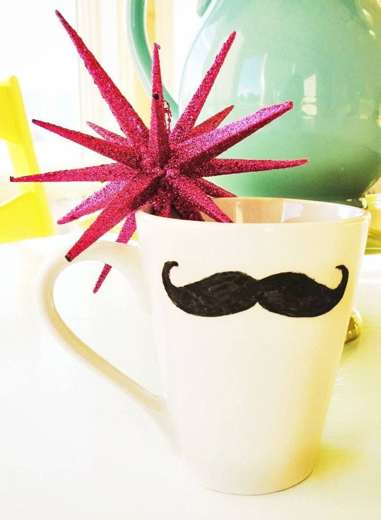 DIY Gift Idea - Mustache Mug | Kandee Johnson