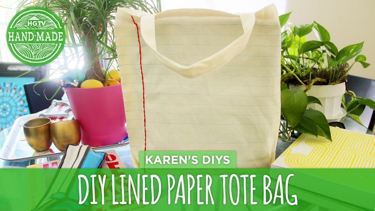 DIY Lined Paper Tote Bag - HGTV Handmade