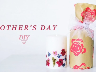 DIY MOTHER'S DAY GIFT | CANDLE & WRAPPING
