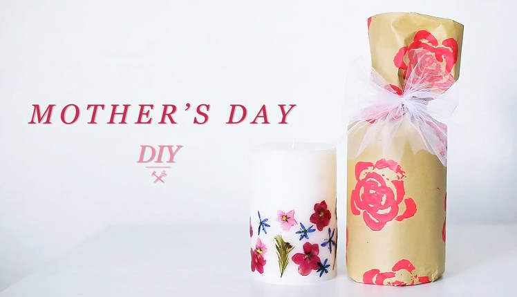 DIY MOTHER'S DAY GIFT | CANDLE & WRAPPING
