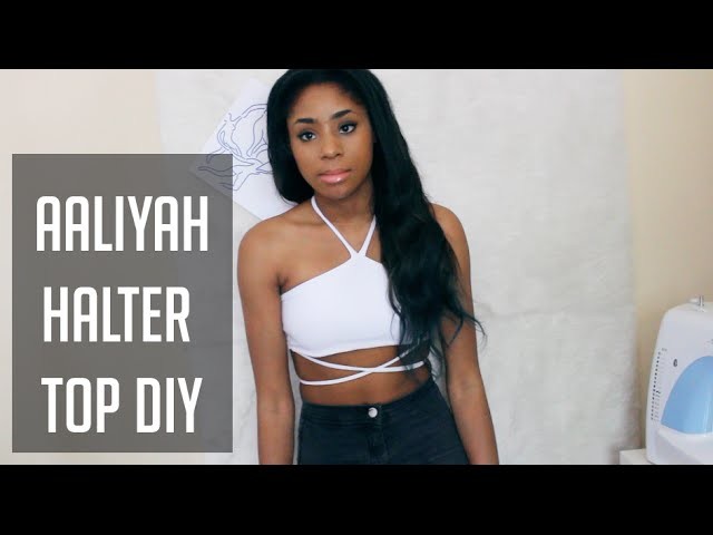 ✂ DIY Tie Up Halter Top [Aaliyah Inspired] ✂