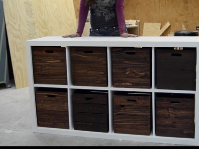 DIY Toy Storage Unit with Wooden Crates