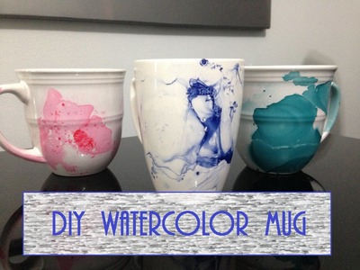DIY watercolor mug
