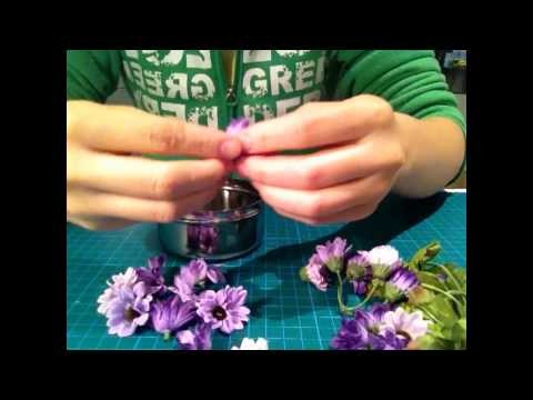 Handmade "Thank you" card with purple summer bush flower tutorial