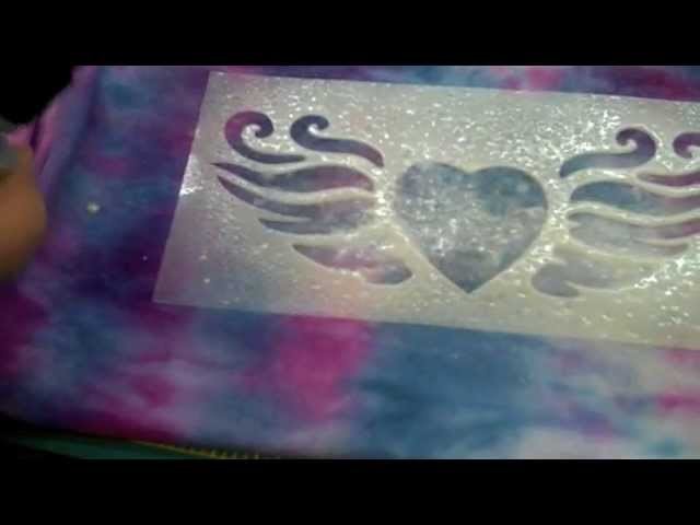 HOW TO: GLITTER SPRAY ON STENCIL || DIY Projects