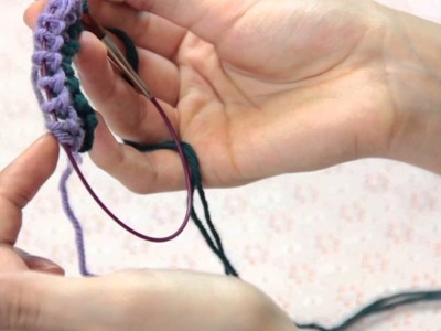 How to Knit a Longways Striped Scarf on Circular Knitting Needles : Knitting Tips & Techniques