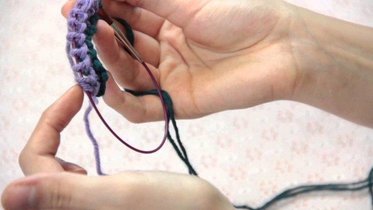 How to Knit a Longways Striped Scarf on Circular Knitting Needles : Knitting Tips & Techniques