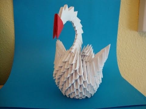 How to make a 3d origami swan