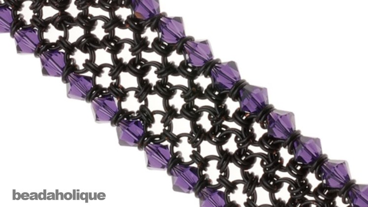 How to Make a Japanese 8-in-2 Chain Maille Bracelet With SWAROVSKI Edging