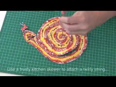 How to make a twirly rainbow serpent craft