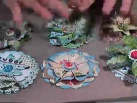 How to make flat folded flowers from circle nestabilities
