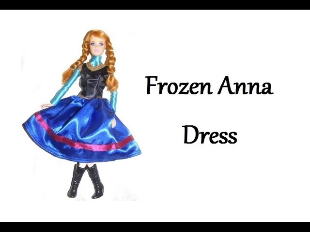 How to make Frozen Anna Dress for Dolls - Tutorial