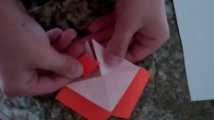 How to make the origami volcano (square base)