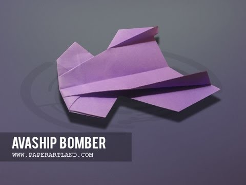 Let's make a Unique paper airplane that flies far | Avaship Bomber ( Original )