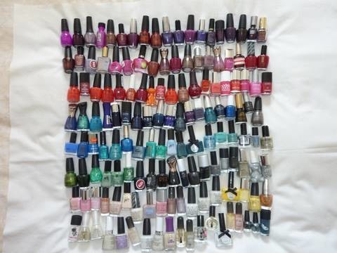 My Collection Of Nail Polishes June 2010. Also Showing My New Nail Art Design Of Zig-Zags!