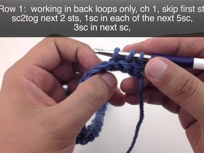 NSAD  Classic Back Loop Single Crochet Ripple Stitch