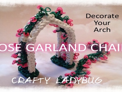 Rainbow Loom EASY ROSE GARLAND CHAIN BRACELET Tutorial by Crafty Ladybug. Wonder Loom, DIY LOOM