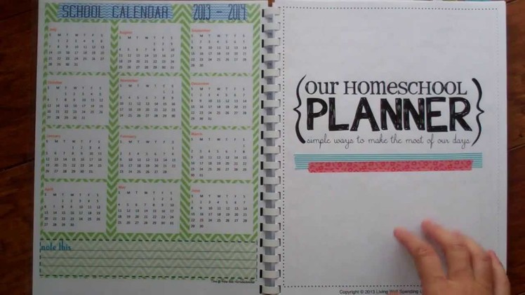 Tour of my DIY homeschool planner 2013-2014